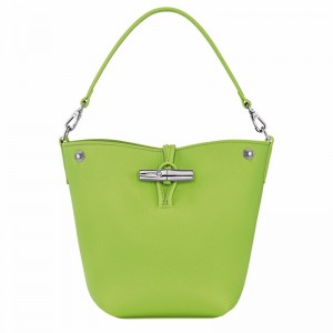 Bolsa Balde Longchamp Le Roseau XS Feminino Verdes Brasil | 10279HFP355
