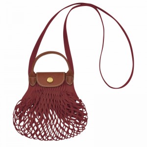 Bolsa De Malha Longchamp Le Pliage Filet XS Feminino Fucsia Brasil | 10139HVH204