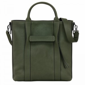 Bolsas Tote Longchamp 3D L Feminino Caqui Brasil | 20052HCV292