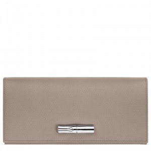 Carteiras Longchamp Le Roseau Flap Feminino Cinzentas Brasil | L3044HFP266