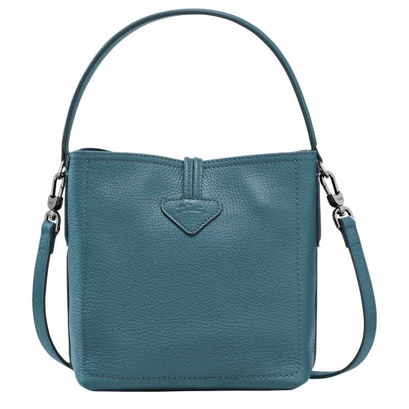 Bolsa Balde Longchamp Le Roseau Essential XS Feminino Azul Claro Brasil | 10159968P89
