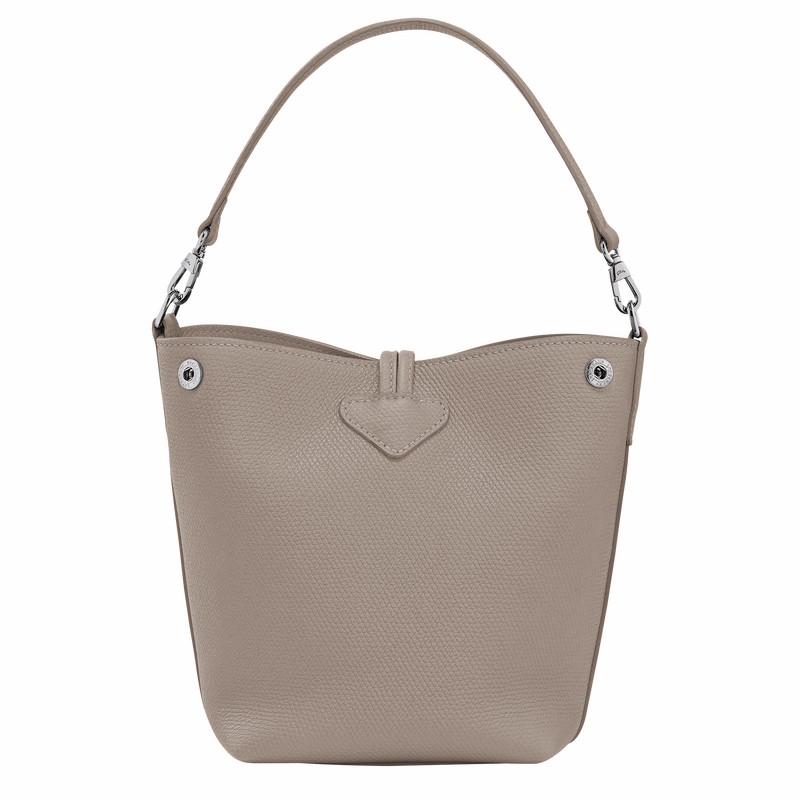 Bolsa Balde Longchamp Le Roseau XS Feminino Cinzentas Brasil | 10279HFP266