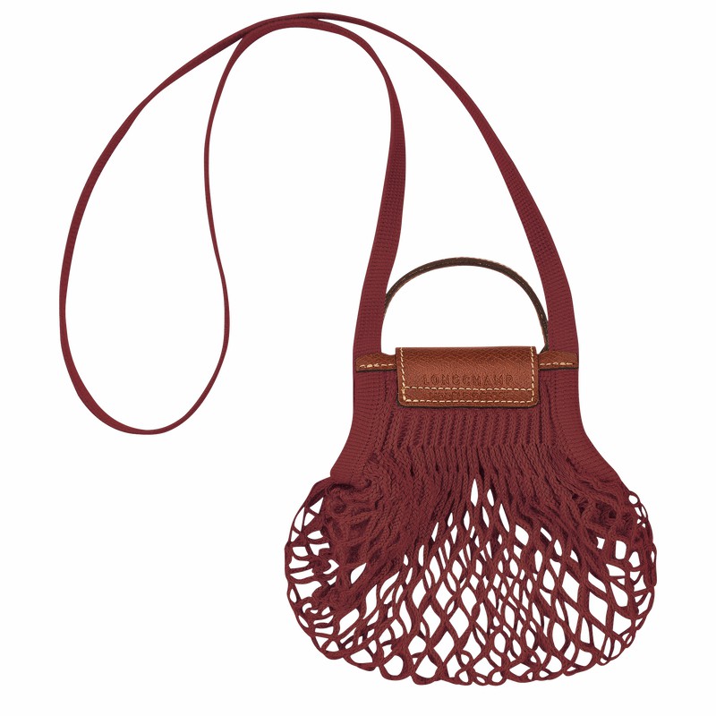 Bolsa De Malha Longchamp Le Pliage Filet XS Feminino Fucsia Brasil | 10139HVH204