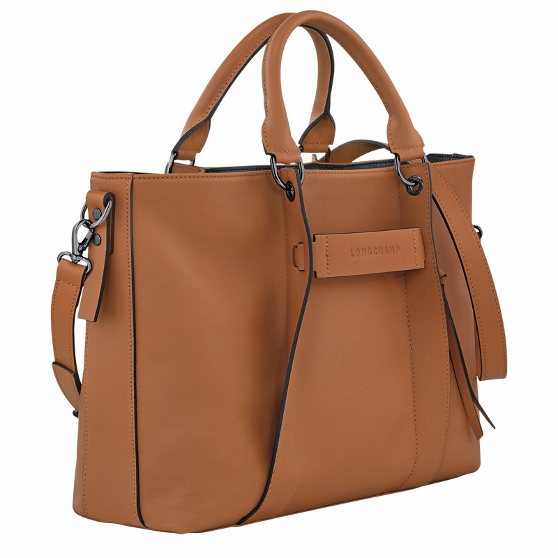 Bolsa de Mão Longchamp 3D L Feminino Bege Brasil | 10198HCV016
