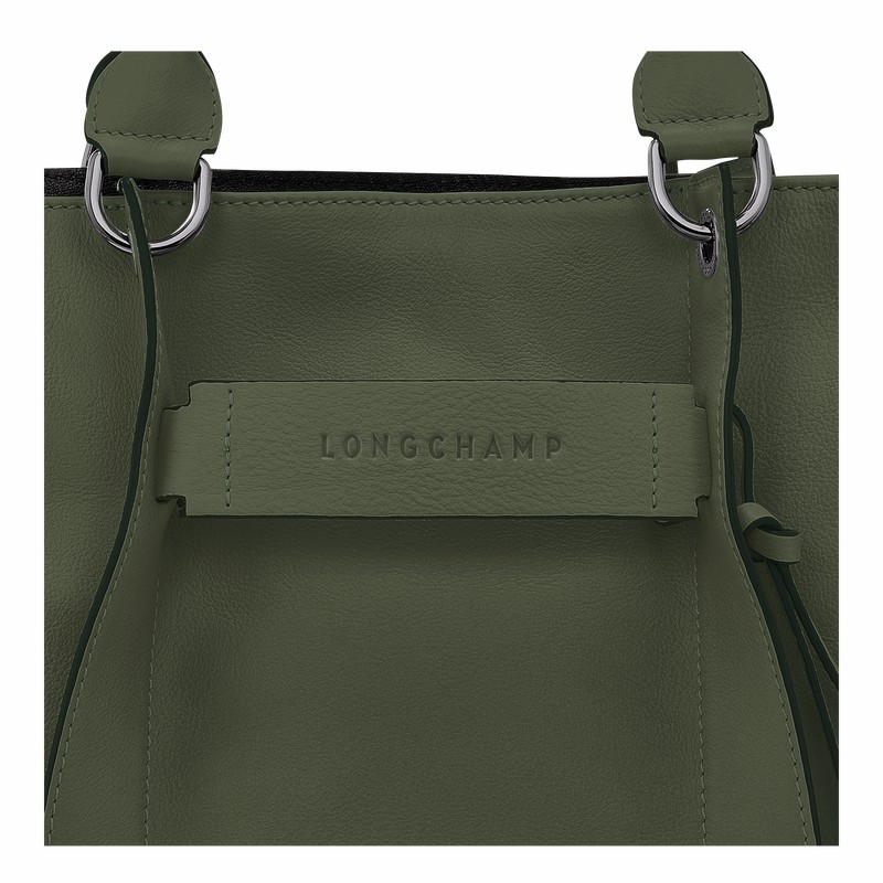 Bolsa de Mão Longchamp 3D L Feminino Caqui Brasil | 10198HCV292