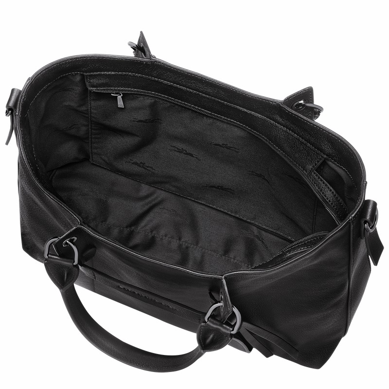 Bolsa de Mão Longchamp 3D L Feminino Pretas Brasil | 10198HCV001