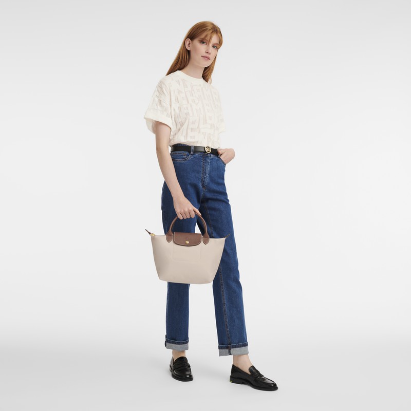 Bolsa de Mão Longchamp Le Pliage Original S Feminino Branco Brasil | L1621089P71