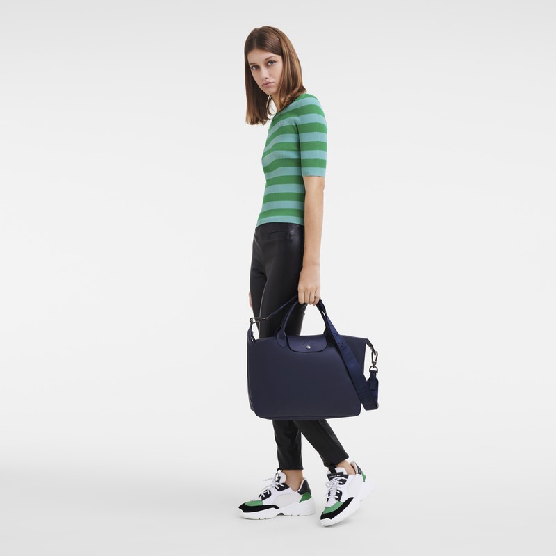 Bolsa de Mão Longchamp Le Pliage Xtra L Masculino Azul Marinho Brasil | 10201987556-