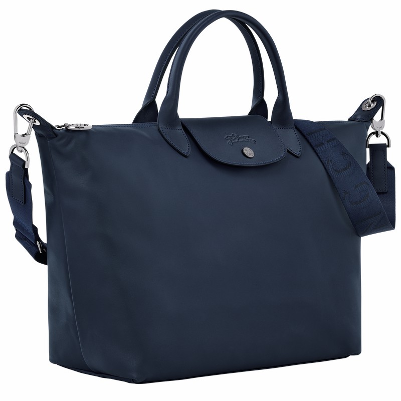 Bolsa de Mão Longchamp Le Pliage Xtra L Masculino Azul Marinho Brasil | 10201987556-