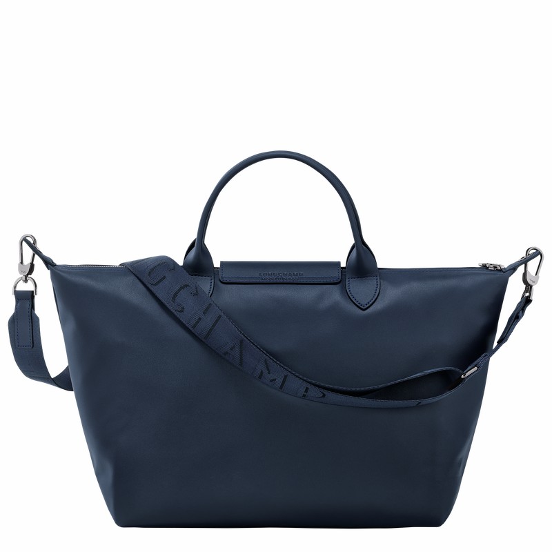 Bolsa de Mão Longchamp Le Pliage Xtra L Masculino Azul Marinho Brasil | 10201987556-