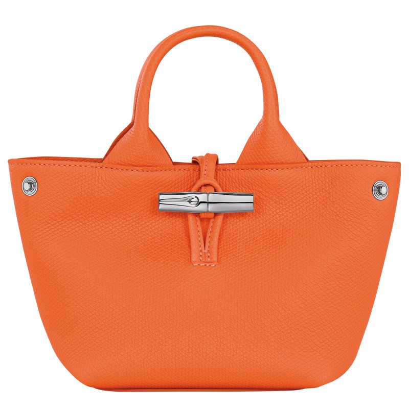 Bolsa de Mão Longchamp Le Roseau XS Feminino Laranja Brasil | 10278HFP017