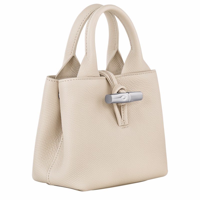 Bolsa de Mão Longchamp Le Roseau XS Feminino Branco Brasil | 10278HFP555