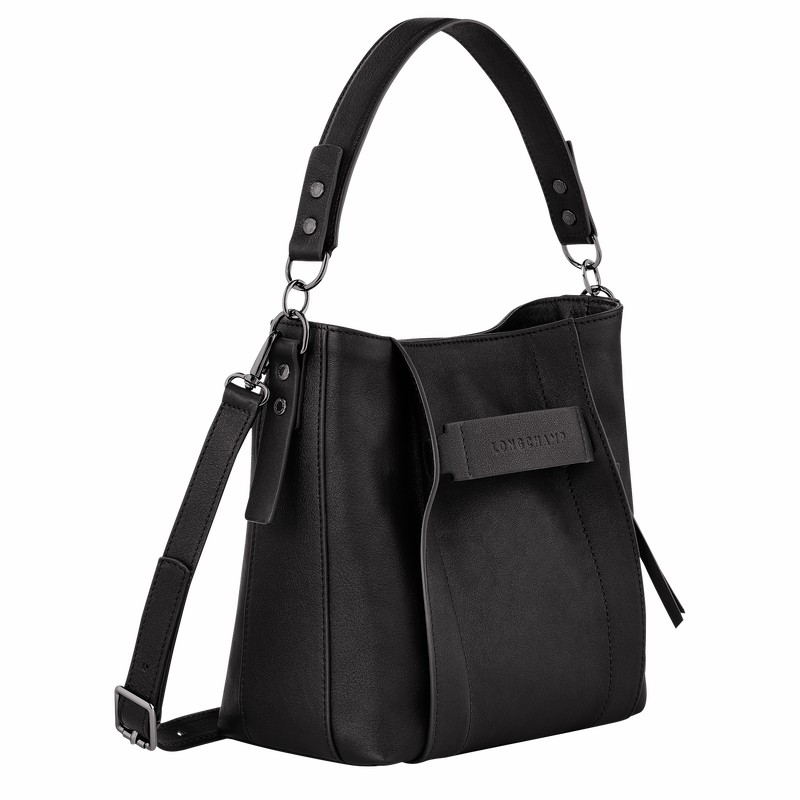 Bolsas Crossbody Longchamp 3D S Feminino Pretas Brasil | 10215HCV001