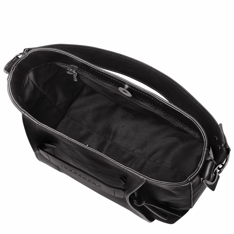 Bolsas Crossbody Longchamp 3D S Feminino Pretas Brasil | 10215HCV001