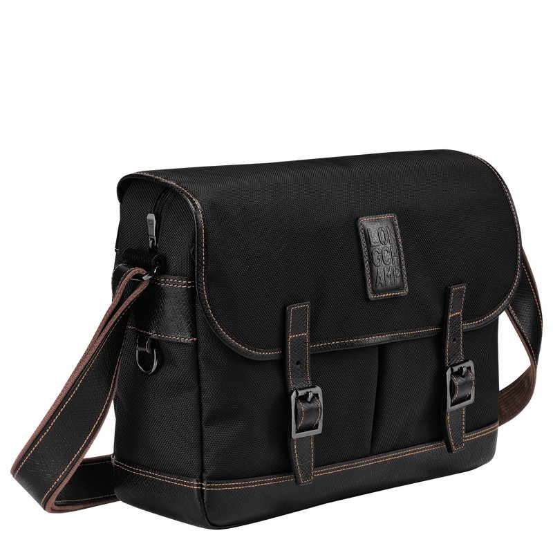 Bolsas Crossbody Longchamp Boxford L Masculino Pretas Brasil | L2824080001