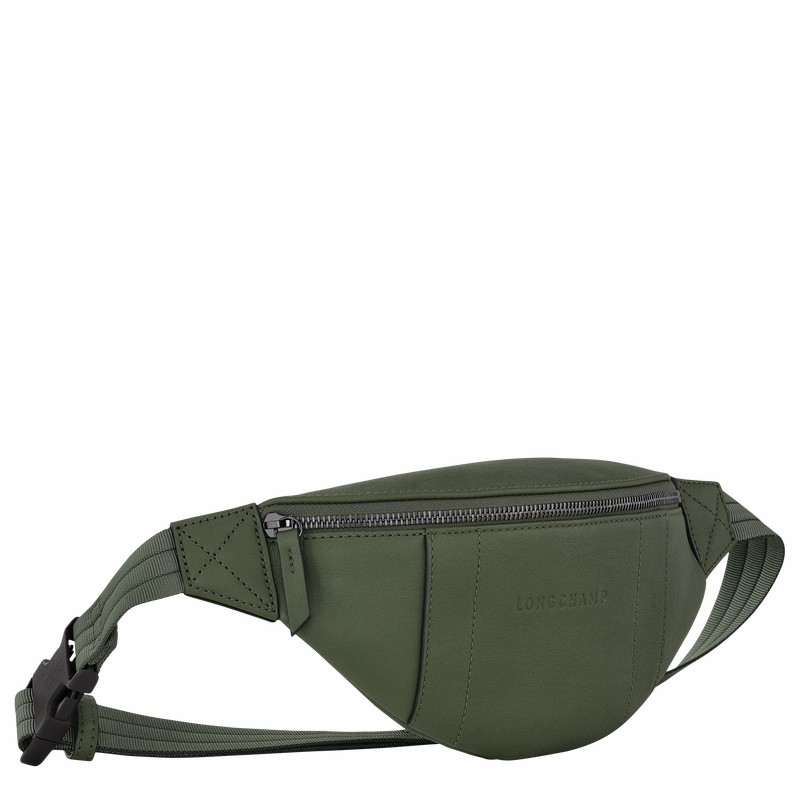Bolsas De Cintura Longchamp 3D S Masculino Caqui Brasil | 20054HCV292-