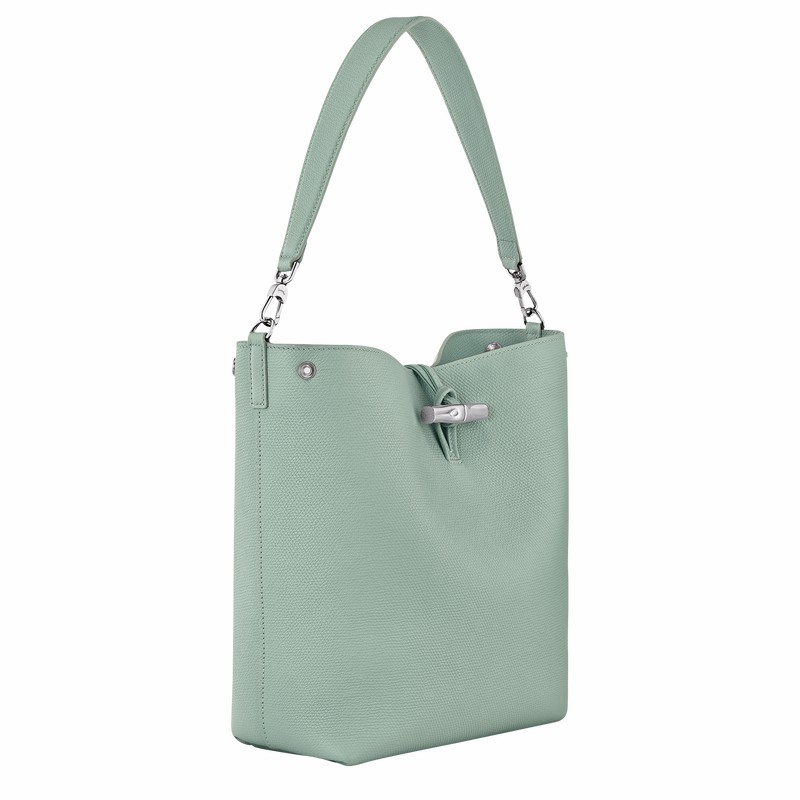 Bolsas De Ombro Longchamp Le Roseau M Feminino Celadon Brasil | 10281HFP282