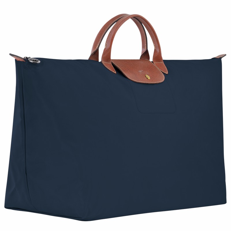 Bolsas De Viagem Longchamp Le Pliage Original M Feminino Azul Marinho Brasil | L1625089P68