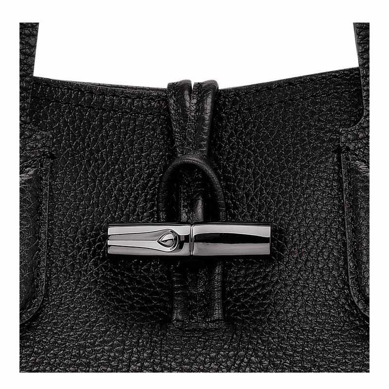Bolsas Tote Longchamp Le Roseau Essential M Feminino Pretas Brasil | 10183968001