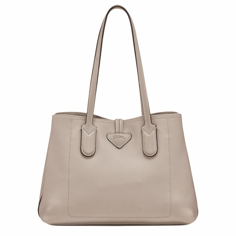 Bolsas Tote Longchamp Le Roseau Essential M Feminino Cinzentas Brasil | 10183968266