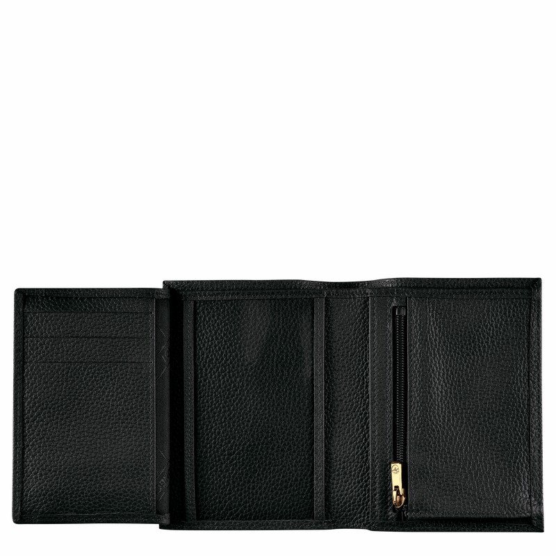 Carteiras Longchamp Le FOULONNÉ Masculino Pretas Brasil | L3528021047-