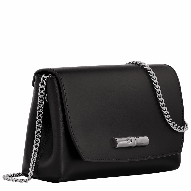 Clutch Longchamp Le Roseau Feminino Pretas Brasil | 10191HCN001