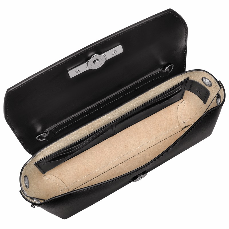 Clutch Longchamp Le Roseau Feminino Pretas Brasil | 10191HCN001