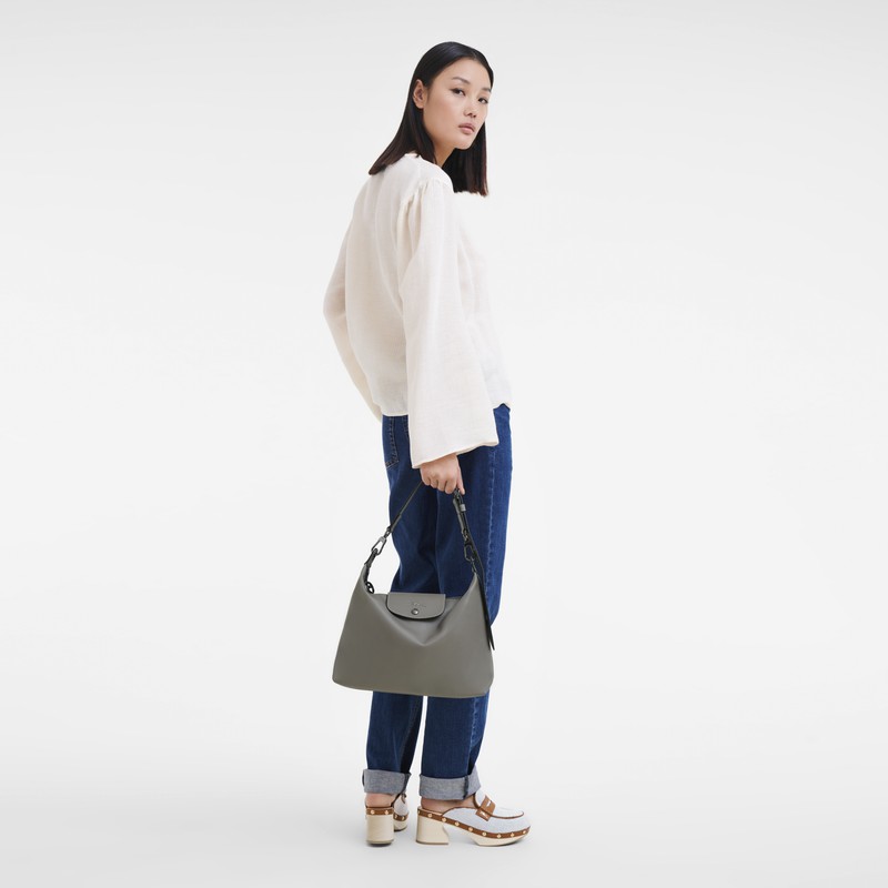 Bolsa Hobo Longchamp Le Pliage Xtra M Feminino Cinzentas Brasil | 10189987P55