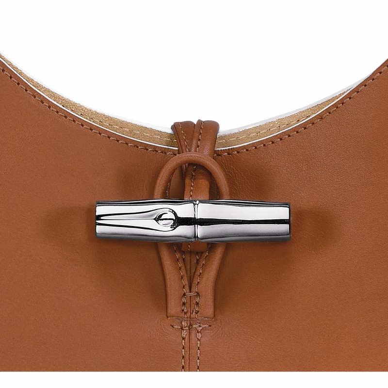 Bolsa Hobo Longchamp Le Roseau M Feminino Marrom Brasil | 10153HQS504