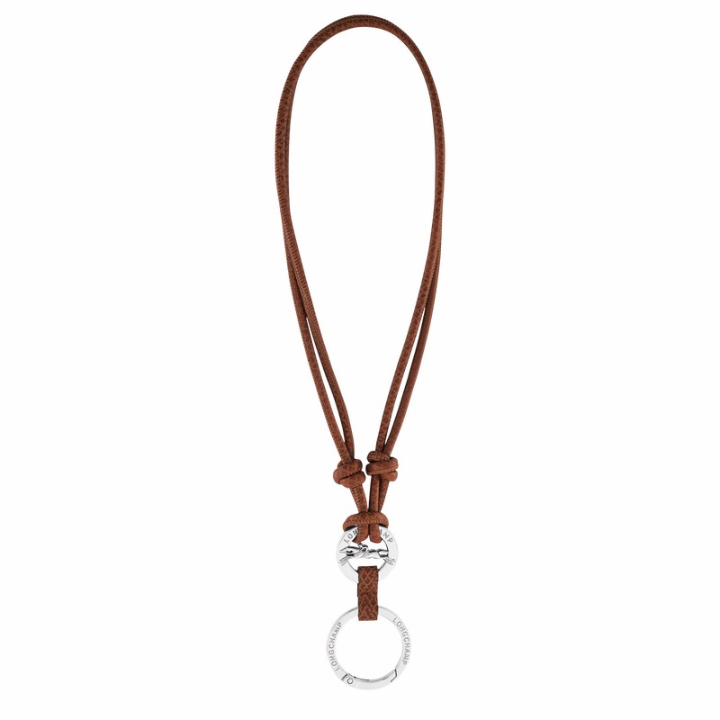 Porta-chaves Longchamp ÉPURE Masculino Marrom Brasil | 36080J02035-