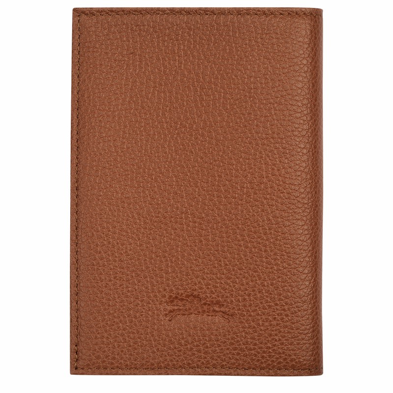 Portador De Passaporte Longchamp Le FOULONNÉ Feminino Caramel Brasil | L3416021121