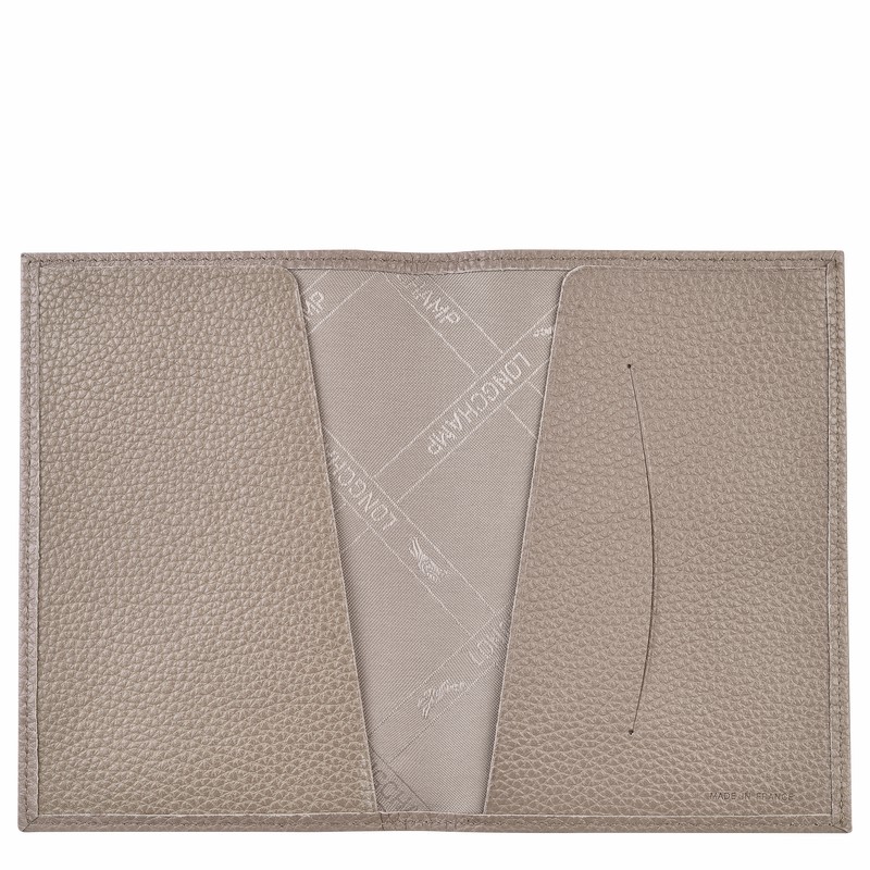 Portador De Passaporte Longchamp Le FOULONNÉ Masculino Cinzentas Brasil | L3416021P55-