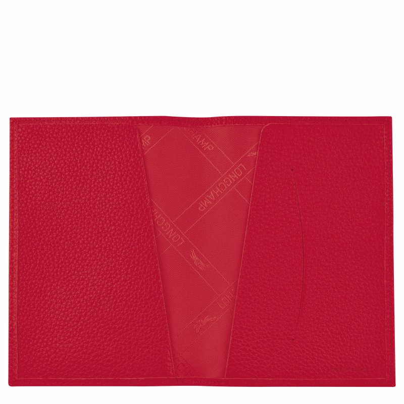 Portador De Passaporte Longchamp Le FOULONNÉ Masculino Vermelhas Brasil | L3416021C39-