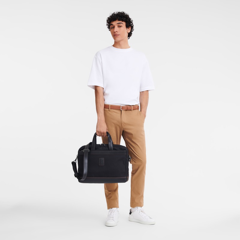 Pasta Longchamp Boxford L Masculino Pretas Brasil | L1487080001