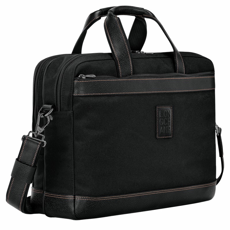 Pasta Longchamp Boxford L Masculino Pretas Brasil | L1487080001