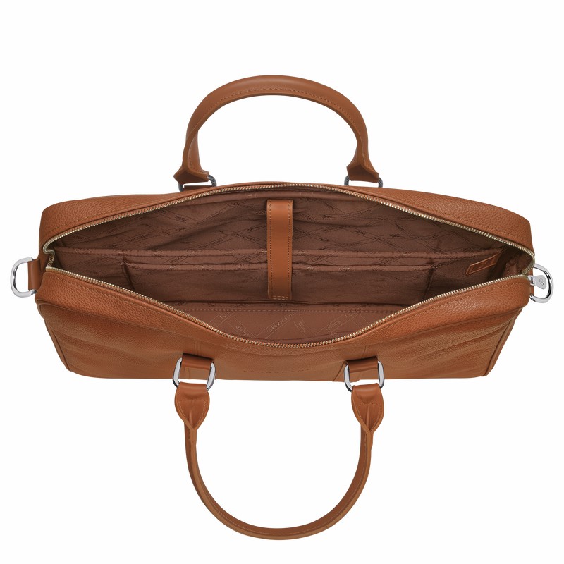Pasta Longchamp Le FOULONNÉ S Masculino Caramel Brasil | L2122021F72-