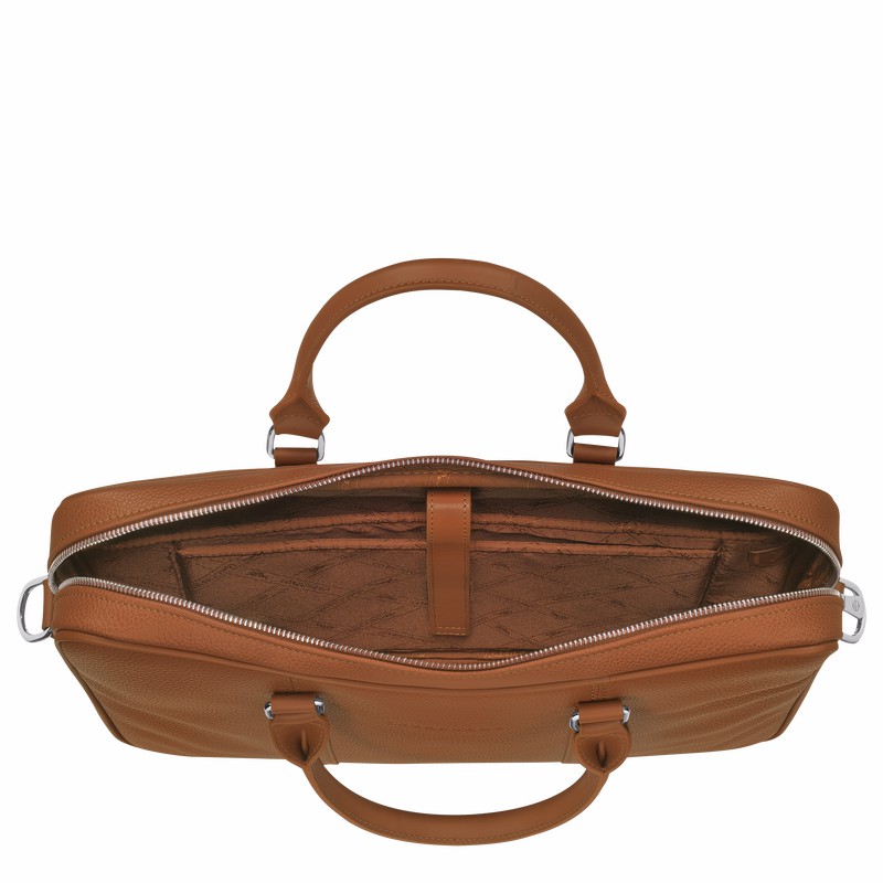 Pasta Longchamp Le FOULONNÉ XS Masculino Caramel Brasil | L2121021F72-