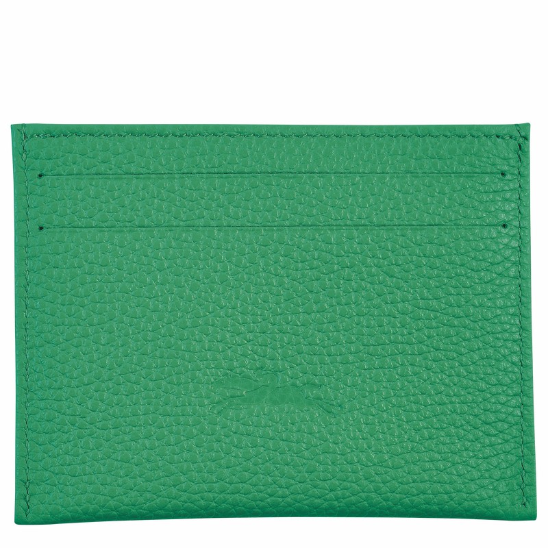 Porta Cartão Longchamp Le FOULONNÉ Feminino Verdes Brasil | L3218021129