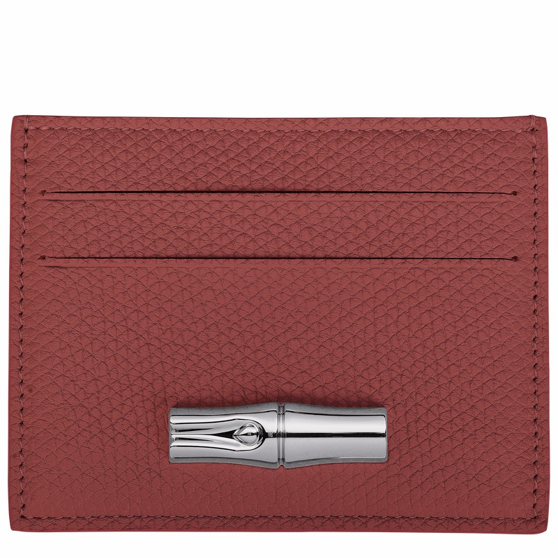 Porta Cartão Longchamp Le Roseau Feminino Marrom Brasil | L3218HFP404