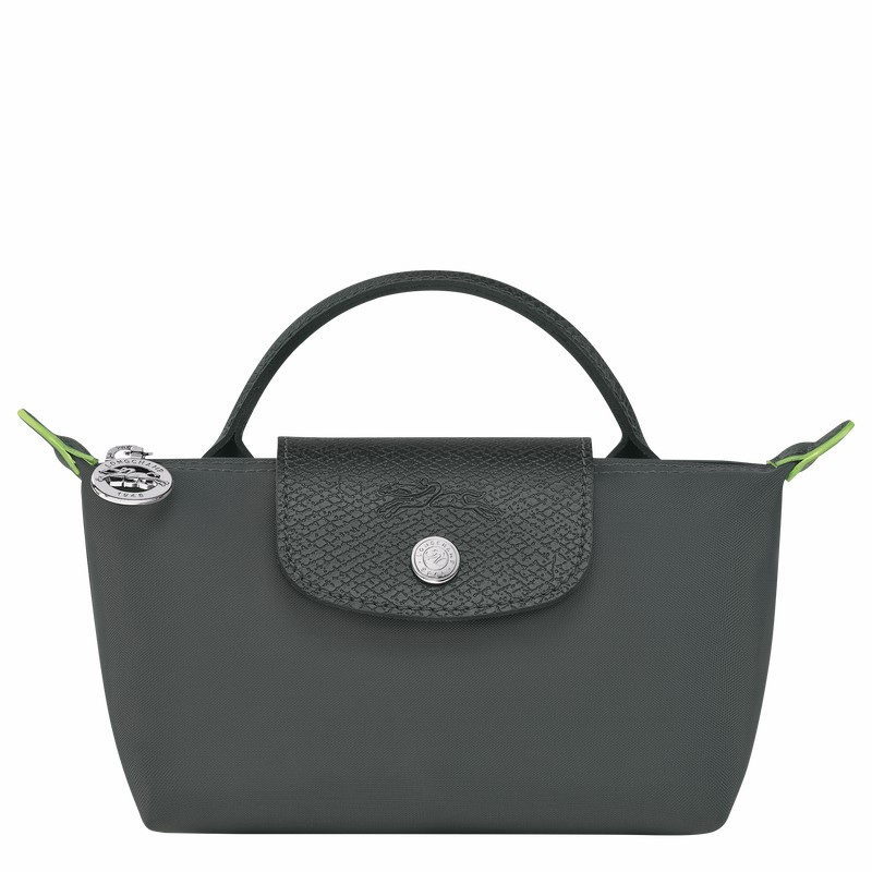 Pouches Longchamp Le Pliage Green Masculino Cinzentas Escuro Brasil | 34175919P66-